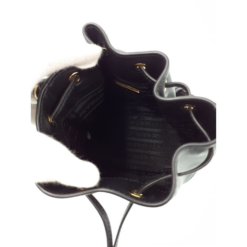 Prada Vitello Daino Soft Drawstring Bucket Bag black - Picture 3 of 9
